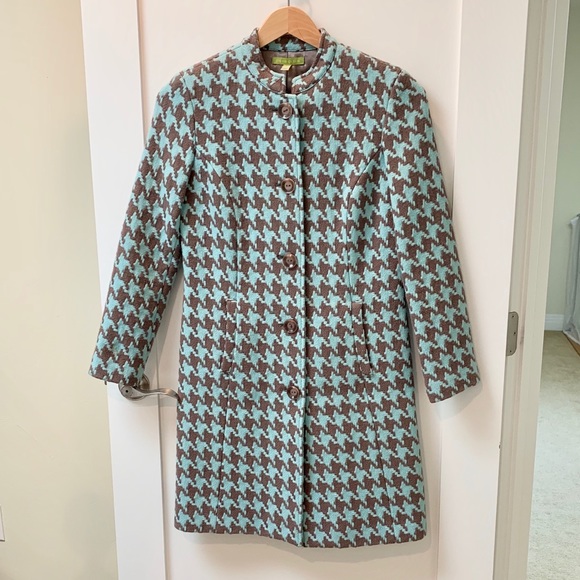 Sigrid Olsen Jackets & Blazers - Sigrid Olsen Wool Houndstooth Coat